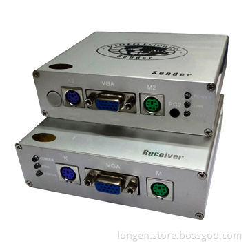 KVM extender, 0 to 100m transmission distance, can extend keyboard, mouse/video ports on computer